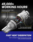 Autoone Headlight Bulb T10 168 2825 W5W 194 LED Bulb Blue Interior & Exterior Car Lights 2 PCS
