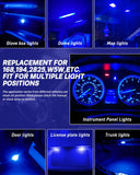 Autoone Headlight Bulb T10 168 2825 W5W 194 LED Bulb Blue Interior & Exterior Car Lights 2 PCS