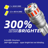 Autoone Headlight Bulb T10 168 2825 W5W 194 LED Bulb 6500K Red Interior & Exterior Car Lights 2 PCS