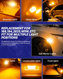 Autoone Headlight Bulb T10 168 2825 W5W 194 LED Bulb 6500K Yellow, Interior & Exterior Car Lights 2 PCS