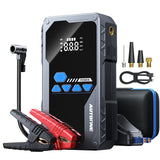 AUTOONE 6000A Jump Starter with Air Compressor (All Gas/10L Diesel), 150PSI Car Jumper Starter Portable, Jump Box Tire Inflator with LED Flashlight, LCD Display, Storage Case