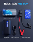 Autoone jump starter AUTOONE M4 Jump Starter 8000A Car Battery Jumper Starter Portable, 12V Jump Pack (All Gas/12L Diesel) Jump Box for Car Battery with Built-in Booster, Storage Case, LED Light, Jumper Cables