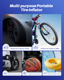 Autoone jump starter AUTOONE Tire Inflator Portable Air Compressor, 150PSI Air Pump for Car Tires with Tire Pressure Gauge, 3X Faster One Click Smart Cordless Tire Air Pump for Car, Motorcycle, Bike, Ball and More