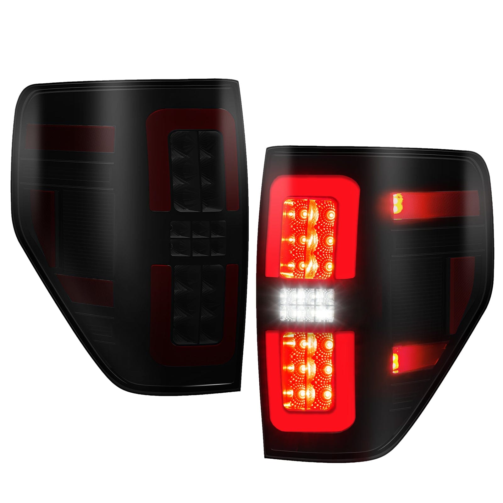 Autoone Lighting Assemblies LED Tail Light*2 (Left+Right) 2009-2014 Ford F150 LED Tail Light Assembly