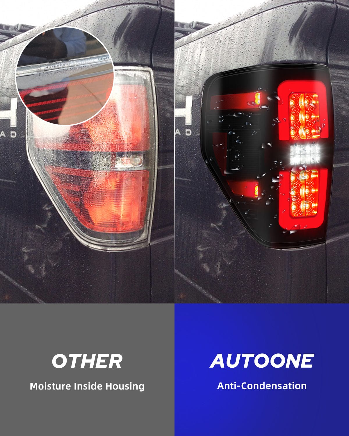 Autoone Lighting Assemblies LED Tail Light Assemblies For 2009-2014 Ford F150