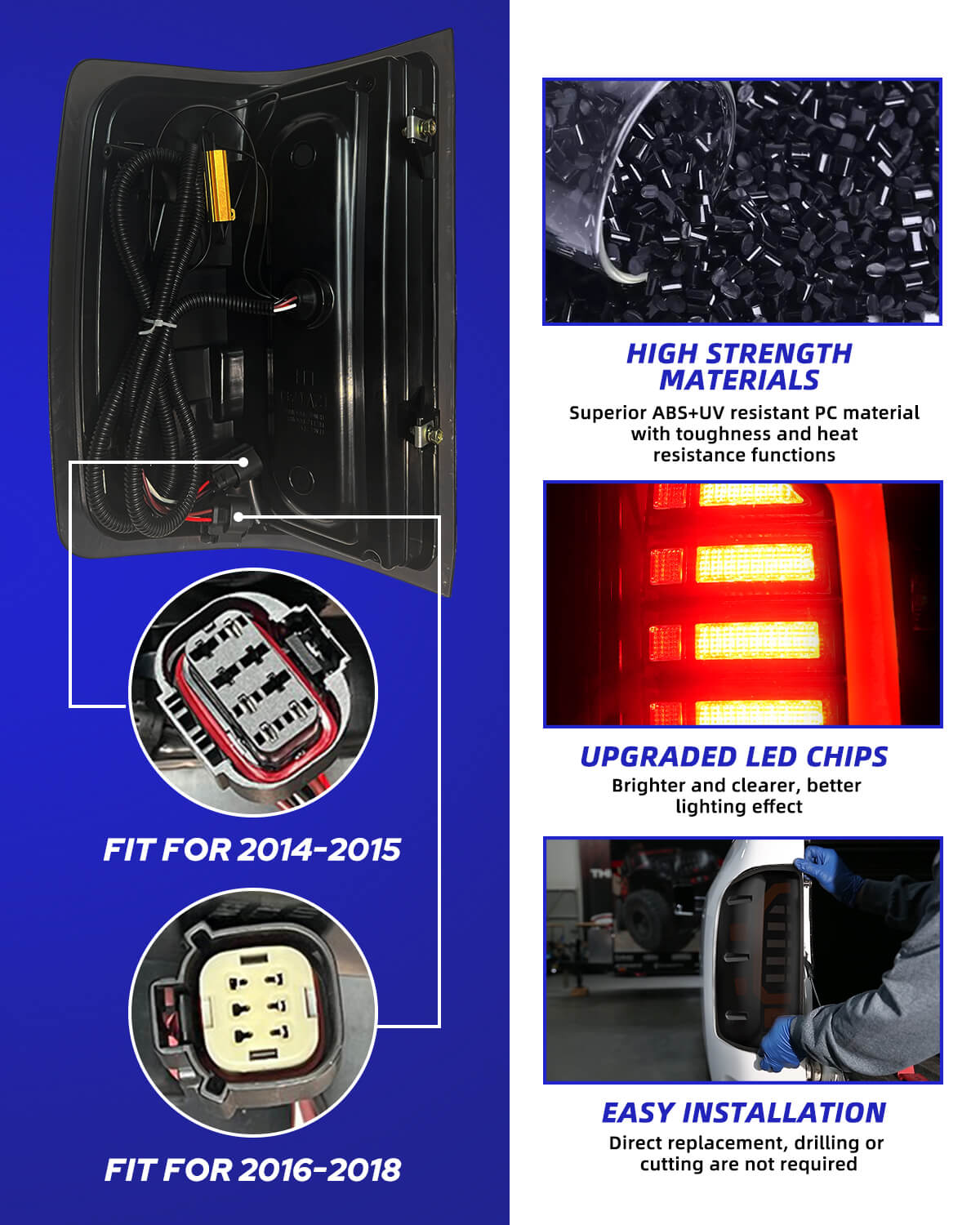 2014-2018 Chevy Silverado 1500 LED Tail Light Assembly – AUTOONE