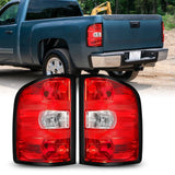 Autoone Lighting Assemblies Tail Light Assembly Factory OEM Taillights for 2007-2014 Chevy Silverado 1500/ 2500HD | 3500HD and GMC Sierra 3500 HD, Red Housing with Black Edges