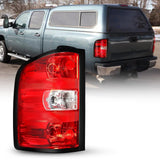 Autoone Lighting Assemblies Tail Light Assembly (left) Tail Light Assembly Factory OEM Taillights for 2007-2014 Chevy Silverado 1500/ 2500HD | 3500HD and GMC Sierra 3500 HD, Red Housing with Black Edges