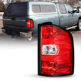Autoone Lighting Assemblies Tail Light Assembly (right) Tail Light Assembly Factory OEM Taillights for 2007-2014 Chevy Silverado 1500/ 2500HD | 3500HD and GMC Sierra 3500 HD, Red Housing with Black Edges
