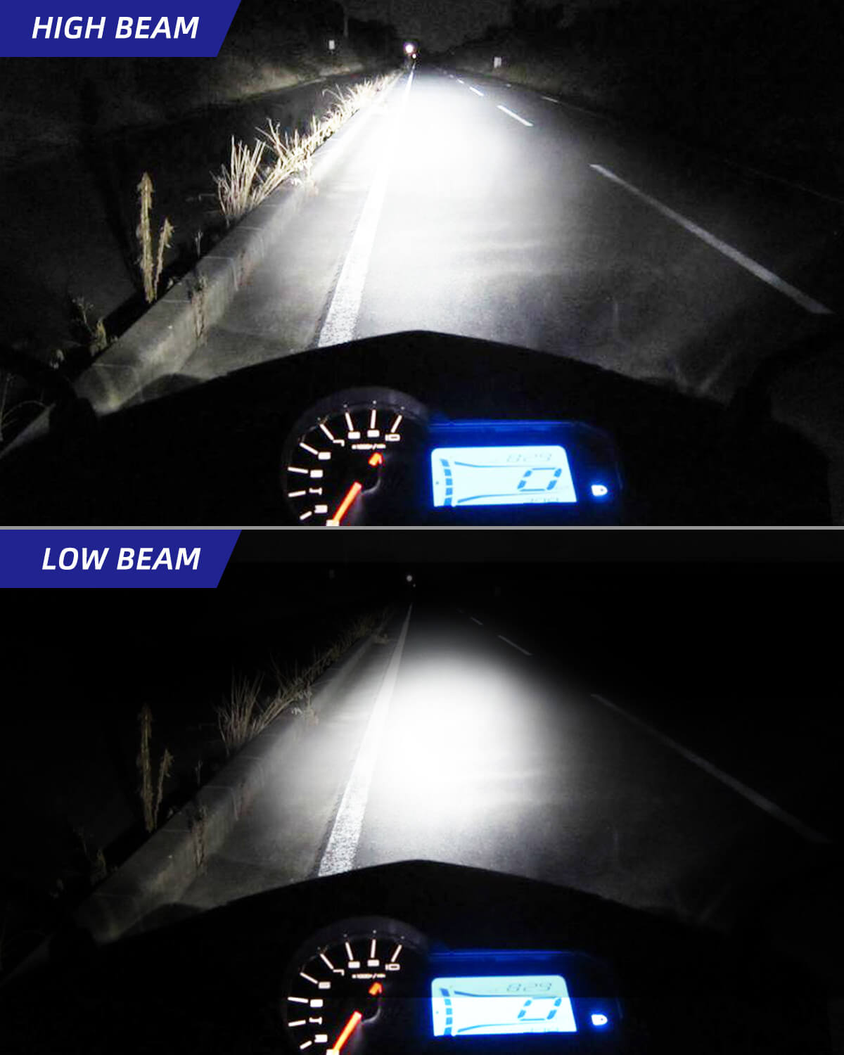 Autoone Motor Vehicle Lighting H4 9003 HB2  LED Headlight Bulb Motorcycle 6000K White 1 PCS