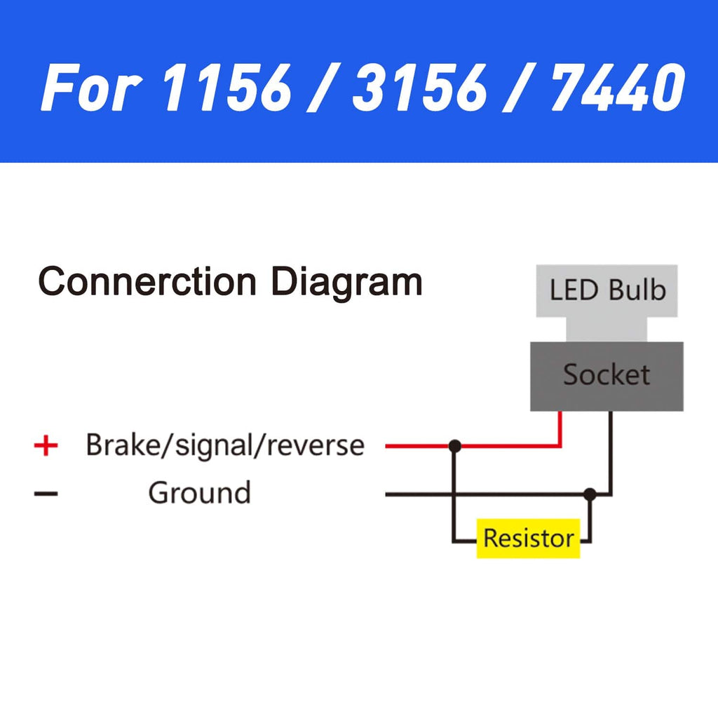 Universal 50W 6ohm LED resistors for Fix LED Bulb Fast Hyper Flash Tur ...