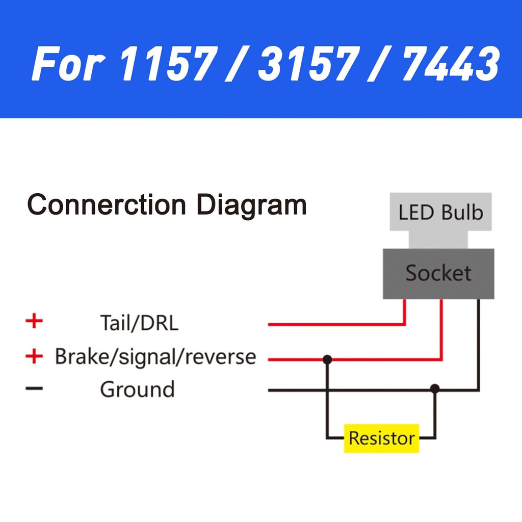 Universal 50W 6ohm LED resistors for Fix LED Bulb Fast Hyper Flash Tur ...